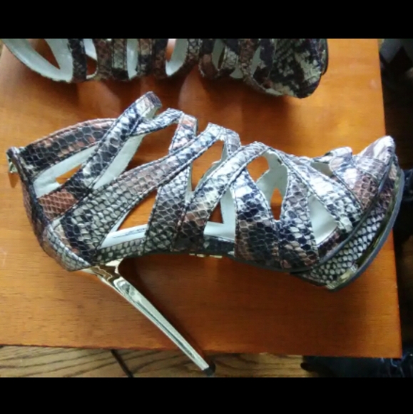 snakeskin stilettos